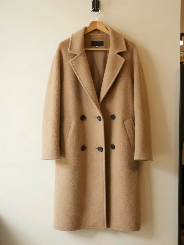 Tapado de paño camel, talle M