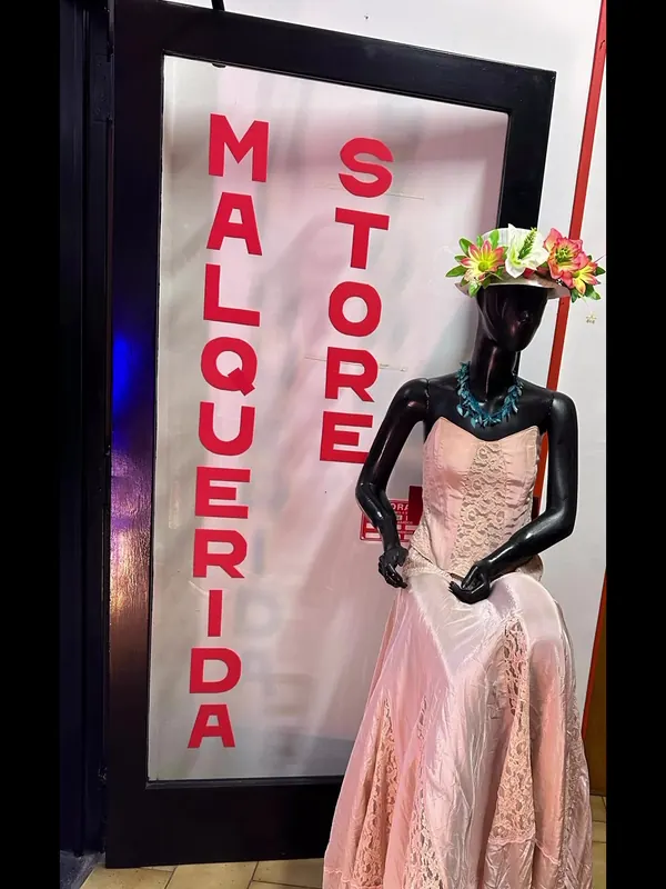 Vestido de fiesta rosa, talle S